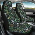thumbnail image 3 of ZIATUBLE Green Plants Flower Car Seat Covers Sets 2 Piece Auto Front Seat Cover Protectors for Trucks Van SUV Breathable Bucket Seat Cover Front Seats Only Car Accessories for Interior Decor, 3 of 7