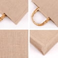 thumbnail image 3 of Compras Portátil Bolsa De Compras De Yute Bolsa De Asas Impermeable Para Compras Invitado De Boda Yuarrent HA043150-01, 3 of 6