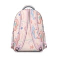 thumbnail image 2 of Nautical Marine Life Student Backpack Durable Waterproof School Bag with Seahorse, Starfish, and Seaweed Cartoon Print, Breathable Foam Padding, Adjustable Straps for Outdoor Activities, 2 of 6