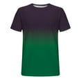 thumbnail image 4 of YLSDY Mens Ombre Shirts Novelty Ombre Basic Tees Short Sleeve Blouse Crew Neck Summer Tops Slim Fit Outdoor Sport Breathable T-Shirts Outdoor Fashion 2024 Trendy Workout Army Green L, 4 of 5
