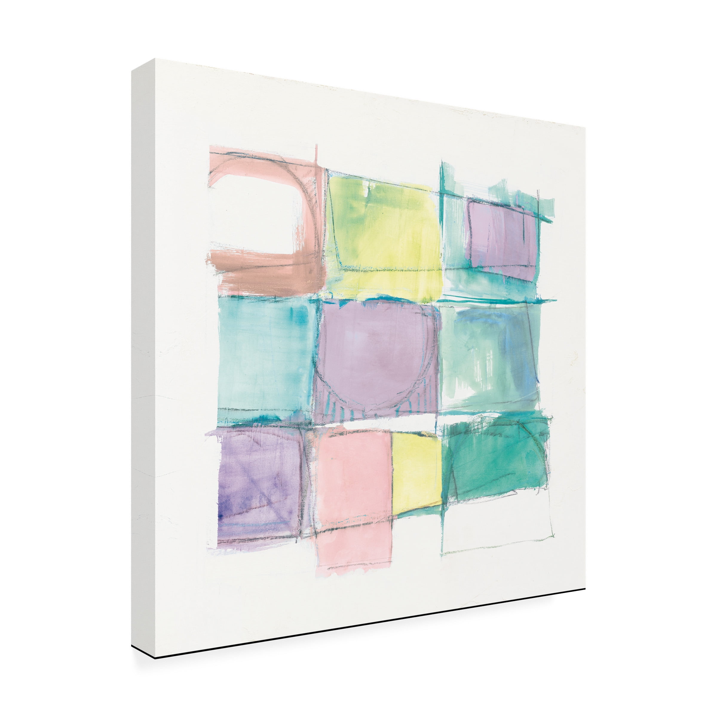 Mike Schick '131 West 3rd Street Sq II on White Pastel' Canvas Art