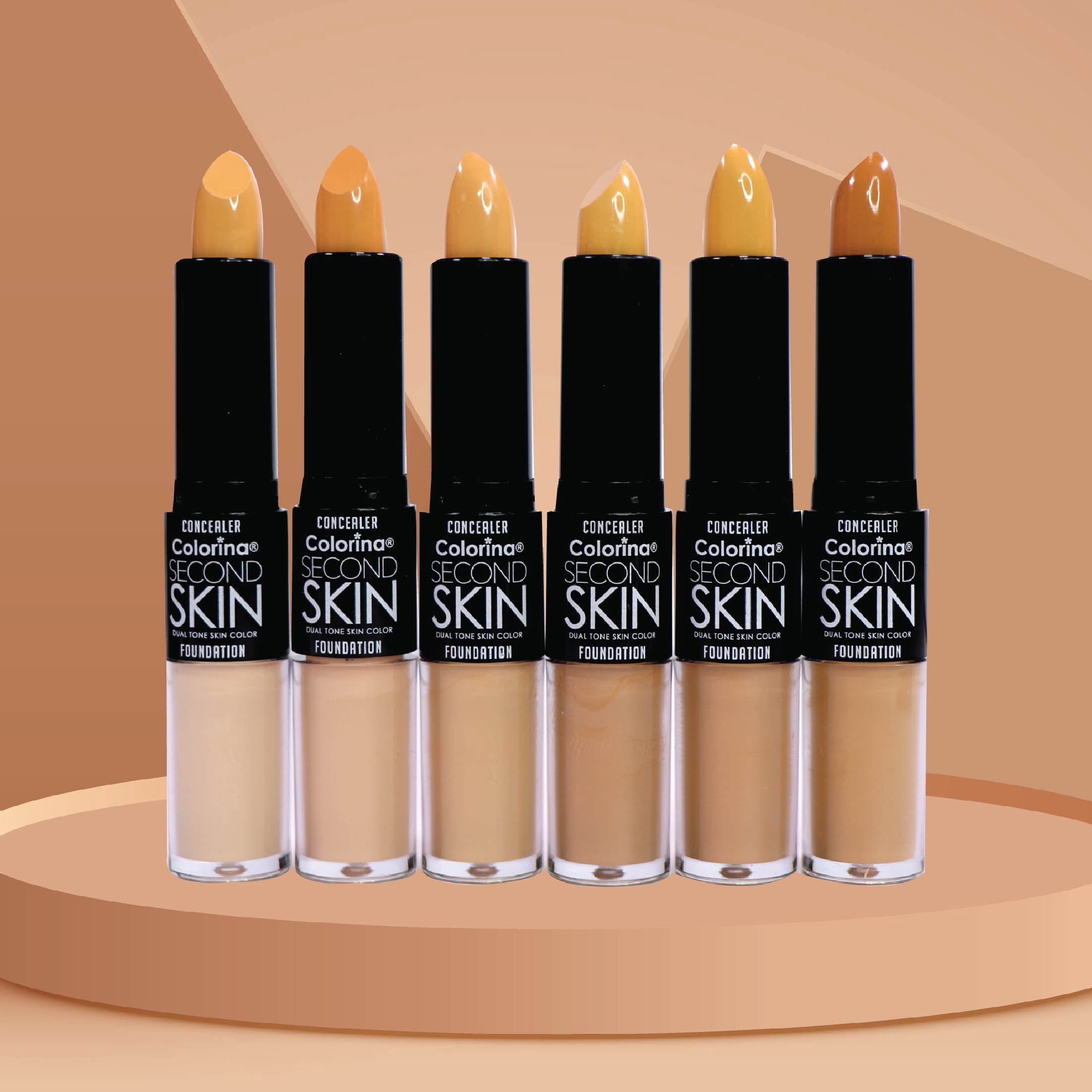 Colorina Makeup Studio Second Skin Collection Dual Tone Concealer & Foundation Stick 05 0.24 oz