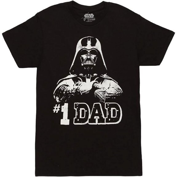 Star Wars Men's Darth Vader Space Father T-Shirt Black, Small