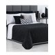 thumbnail image 2 of Edredón Xtellar Ligero Doble Vista Real Textil + 2 Fundas de Almohada, Juego de Colcha Matrimonial, Color Negro, 2 of 5