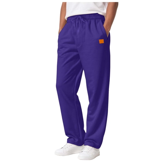 SLdy Men's Lounge Pants Ultra-Soft Lined Drawstring for Sleeping Lounging at Home Cozy Relaxation Wear, Dark Purple S