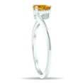 thumbnail image 3 of SZUL Women's Solitaire Citrine Wave Ring in 10K White Gold, 3 of 5