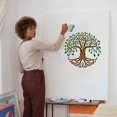 thumbnail image 5 of Tree of Life Pattern Stencils Decoration Template Plastic Tree Drawing Painting Stencils Square Reusable Stencils for Painting on Wood Floor Wall and Tile, 5 of 9