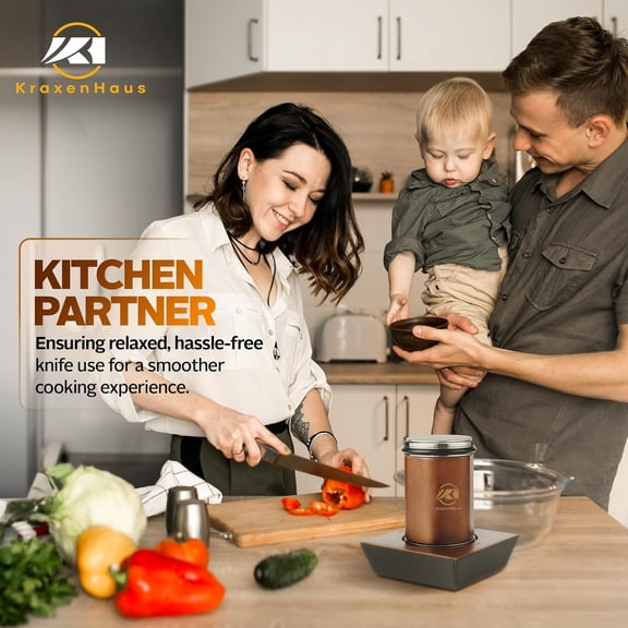Tumbler Rolling Knife Sharpener Kit with Magnetic Base & 4 Angles for Kitchen Knives