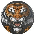 thumbnail image 3 of Tiger Animal Graffiti Washable Round Rug -Circle Area Rugs for Nursery Bedroom, Vintage Non Slip Non Shedding Low Pile Carpet for Living Room Coffee Table Entryway, 3 of 6