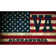 Alexandria VA Virginia Alexandria County Vintage US Flag Decal Bumper Sticker 3M Vinyl 3" x 5"