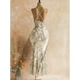 thumbnail image 2 of Women's Vintage Floral Print Draped Neck Layered Ruffle Hem Maxi Dress, Vacation Summer Style, 2 of 10