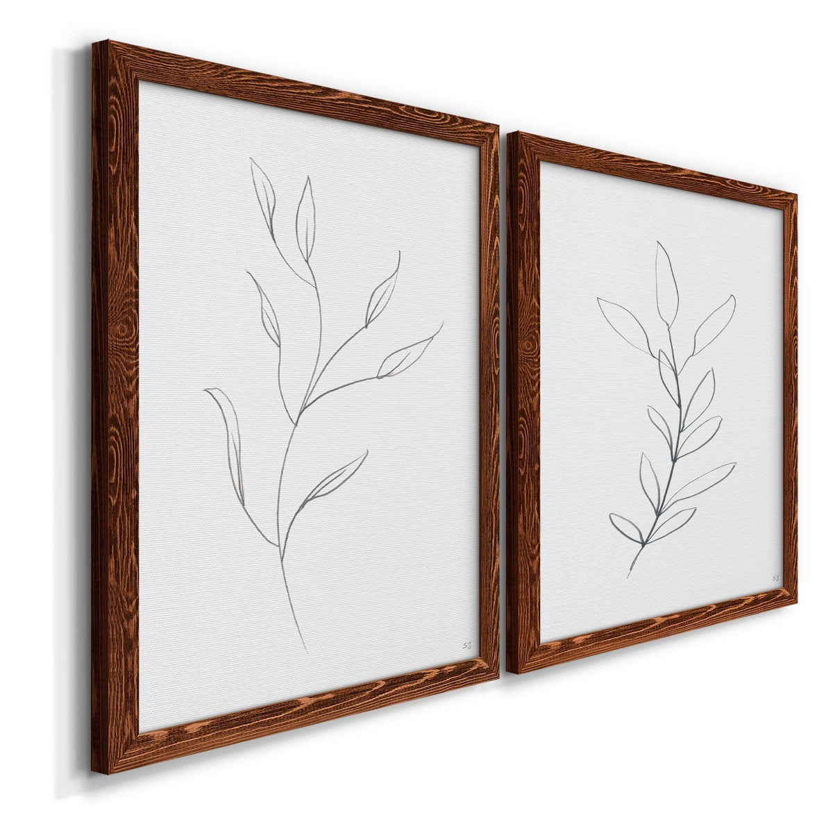 Botanical Gesture I - Premium Framed Canvas 2 Piece Set - Ready to Hang