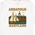 thumbnail image 3 of Inktastic Annapolis Maryland Scenic Sailboat Illustration Toddler Hoodie, 3 of 4