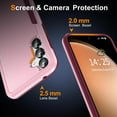 thumbnail image 6 of for Samsung Galaxy A15 5G Case, [2 in 1] Galaxy A15 5G Case with [9H Tempered Glass Screen Protector][10FT  Grade Shockproof][Heavy Duty Protection] Galaxy A15 5G Phone Case (Pink), 6 of 13