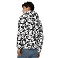thumbnail image 4 of Uemuo Seamless Pattern Cute Panda for Men's Fashion Full-zip Hoodies & Sweatshirts with Kangaroo Pocket, Zip-up Hooded Sweatshirt, Moisture Wicking & Breathable-X-Large, 4 of 5