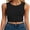 Black, variant on Womens Crop Tank Tops High Neck Sleeveless Ribbed Knit Slim Fit Shirts 2026 Summer Casual Basic Workout Clothes Indigo Small