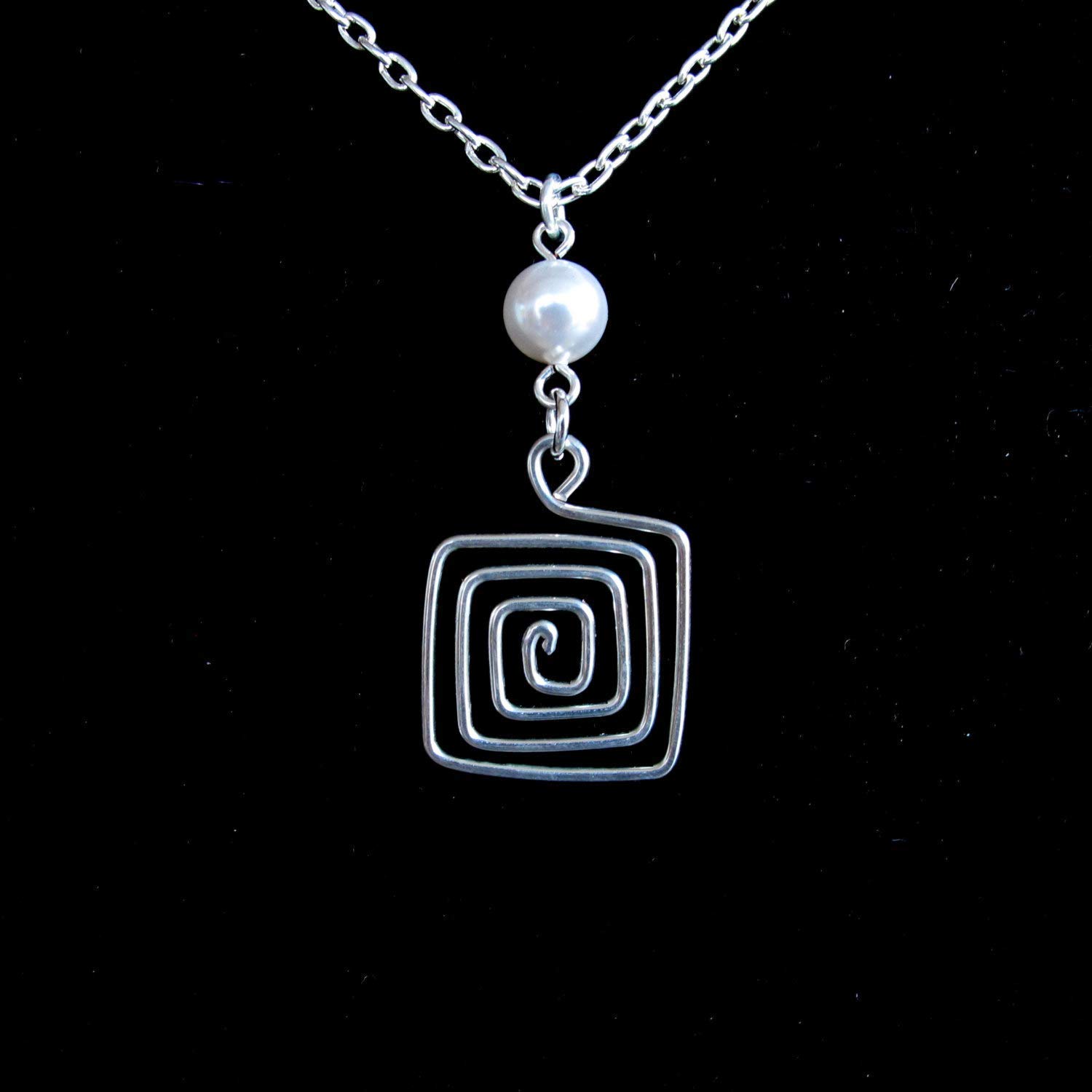 Brenda Elaine Jewelry Women's Necklace with Handcrafted Greek Key and