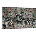 thumbnail image 1 of ARTCANVAS Zebras Modern Art Dots Home decor Canvas Art Print - Size: 12" x 8" (0.75" Deep), 1 of 9