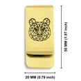 thumbnail image 2 of Stainless Steel Geometric Polygon Brown Bear Animal Classic Slim Money Clip Credit Card Holder, 2 of 2