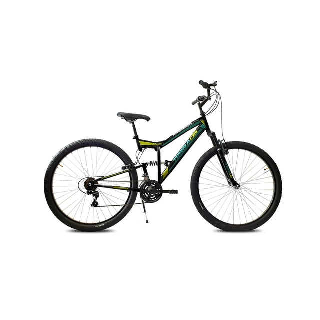 Bicicleta Montaña Black Panther Terra 18 Vel Doble Suspensión Rodada 24 Verde