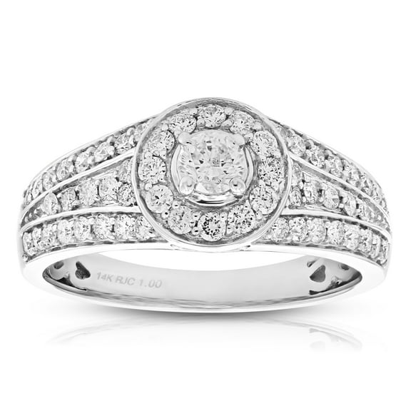 Vir Jewels 1 CTTW Diamond  Wedding Ring Sets for Women 14K White Gold Multi Row Engagement
