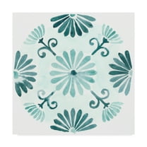 Trademark Fine Art 'Aqua Medallions I' Canvas Art by June Erica Vess