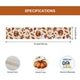 thumbnail image 6 of Pumpkin Mushroom Fall Table Runner, 13 x 72-Inch Autumn Leaves Harvest Thanksgiving Table Decor for Kitchen, Dining Room, Mantel and Farmhouse Party, 6 of 6