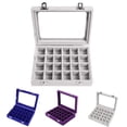 thumbnail image 2 of Coofit Jewelry Tray Box 24 Slots Clear Window Jewelry Tray Case Jewelry Organizer Case, 2 of 10