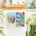 thumbnail image 4 of Flip-Flops Seaside Beach Summer Kitchen Towels Dish Towels, 18x26 Inch Farmhouse Summer Seasonal Decoration Hand Towels Set of 2, 4 of 6