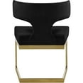 thumbnail image 2 of Maklaine Modern / Contemporary Black Velvet Dining Chair Finish, 2 of 5
