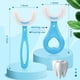 thumbnail image 5 of 2 cepillos de dientes para niños en forma de U (azul), cabezales de cepillo de dientes de silicona suave de grado alimenticio, limpieza de dientes de 360°, para edades de 2 a 12 años JM, 5 of 5
