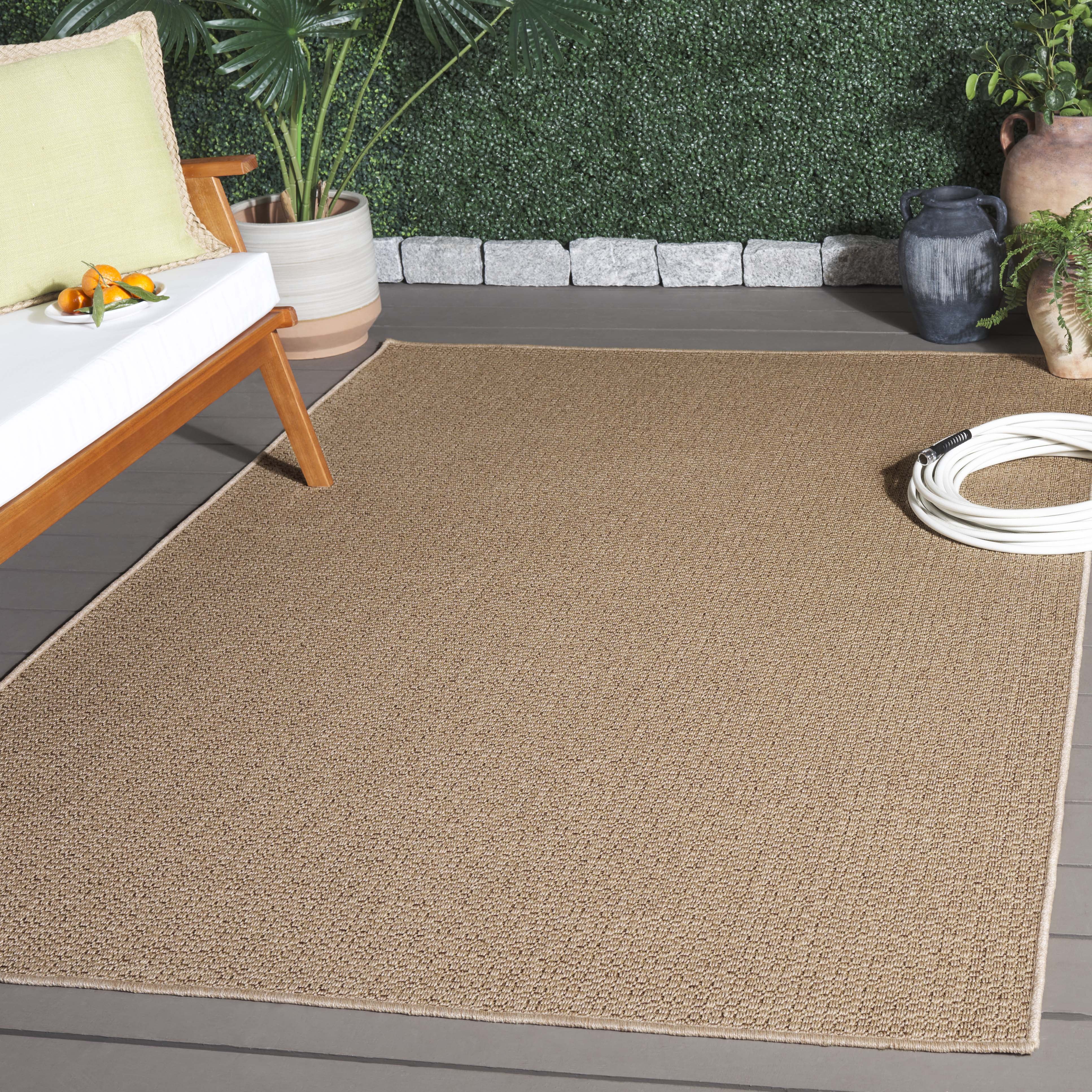 SAFAVIEH Atrium Sisal Bristol Solid Indoor/Outdoor Area Rug, Beige, 9' x 12'