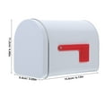 thumbnail image 2 of Pawsdot Tinplate Mailbox in White, Elegant and Practical for Outdoor Use, 2 of 7