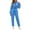 Blue, variant on Kttectoa Jumpsuits for Women Hooded Zip up Jumpsuit Elastic Waist with Pockets Solid Trendy Athleisure Fall Winter Wear