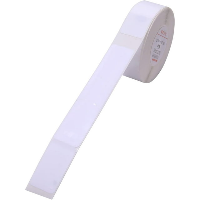 HUGFEGWE Thermal Transfer Cable Label Skicker PET Paper for B18 Label Printer Barcode Price Size Name Blank Labels Waterproof Tear Resistant 14x120mm 55sheets/roll for Price Office Plies U2537-0080