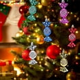 thumbnail image 6 of 6 PCS Christmas Candy Ornaments - Hanging Glitter Lollipop Ornaments for Christmas Tree- Candies Ornament with Rope for Xmas Tree Party Hanging Decoration (Multicolor,Plastic) ﻿ ﻿, 6 of 6