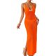 thumbnail image 1 of Faldas Casuales para Mujeres de Verano de Moda Vestido de Hendidura de Correa de Color Sólido con Decoración de Arco de Metal Falda de Suspensión para Uso Diario Casual, 1 of 5
