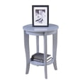 thumbnail image 3 of Convenience Concepts American Heritage Table d'Appoint Ronde, Fini Bois Gris, 3 of 4