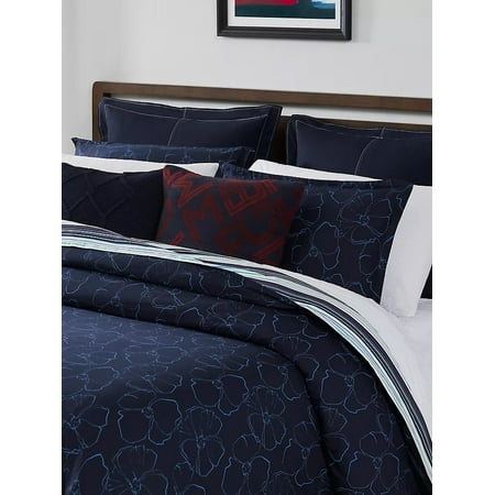 Tommy Hilfiger BLUE/MULTI Indigo Floral Comforter, US Full/Queen
