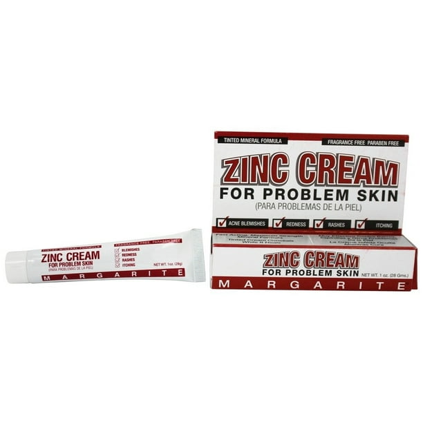 Margarite Cosmetics Zinc Cream for Problem Skin Fragrance Free 1 oz