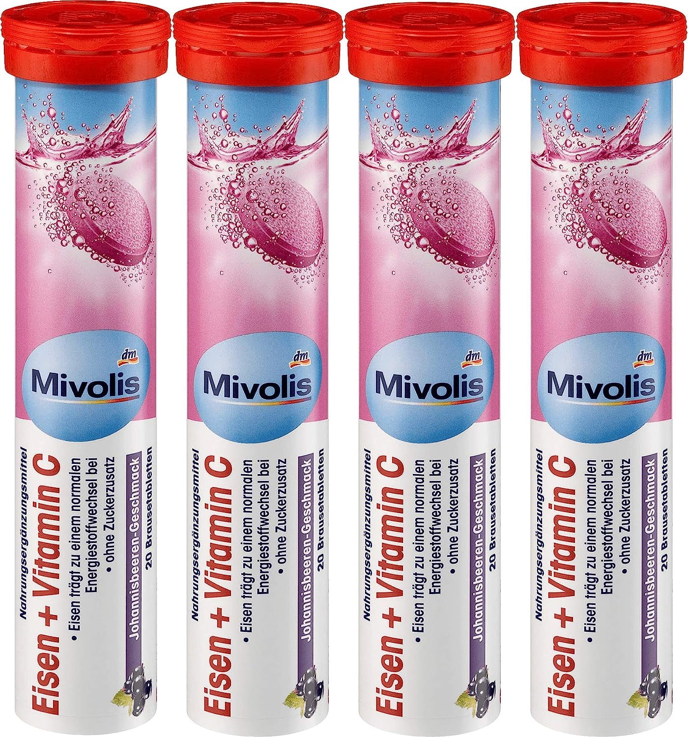 MIVOLIS effervescent dissolvable tablets IRON + VIT C 4 pack