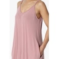 thumbnail image 5 of TheMogan Women's Casual V-Neck Draped Jersey Cami Long Maxi Dress W Pocket Summer Beach Light Rose XL, 5 of 6