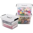 thumbnail image 3 of Cand 12 Quart Plastic Latching Box, Clear Storage Bin with Lid, 6 Packs, 3 of 7