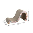 thumbnail image 2 of THE LICKER STORE Kona 27" Modern Cardboard Double-Sided Wave Cat Scratcher with Catnip, Pattern Party, CSR1013D, 2 of 7