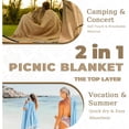 thumbnail image 4 of 2 in 1 Extra Large Outdoor Picnic Blanket Waterproof Woven Boho Mat Giant Beach Towel Travel Essential Yoga Accessories Park Patio Lawn Garden Grass Ground Music Festival Concert Must Have, 4 of 6