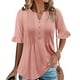 thumbnail image 2 of Eres Más Que una Camisa de Puntuación de Prueba Sexy de Manga Corta Lentejuelas Suelta Camisa de Blusa con Cuello en V, Poliéster, 2 of 9