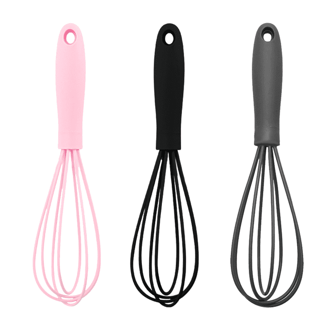 Juego de mini batidores de silicona para cocina, coloridos y de primera calidad, batidor de huevos para revolver y cocinar.