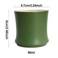 thumbnail image 4 of VGFVFSKGA 1 PC Bamboo Joint Cup Ceramic Tea Cup Stackable Design Water Glass 3oz Drinking Cup for Home Office Desktop Decoration, 4 of 8