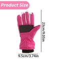 thumbnail image 3 of Winter Snow Gloves,Waterproof Windproof Warm Fleece Ski Gloves Outdoor Cold Weather(Pink), 3 of 9