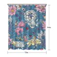 thumbnail image 5 of Pioneer Flower Floral Print Pattern Shower Curtain 72"x84" ,Bathroom Decorative Shower Curtains Set with 12 Hooks,Modern Waterproof Washable Shower Curtain, 5 of 6